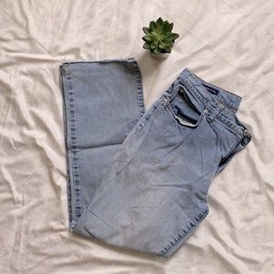 lands end distressed hem jeans